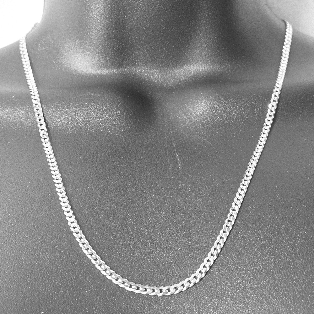 IBB P Lux Italy 925 Sterling Silver Curb Chain Necklace 20" 3mm 6 grams